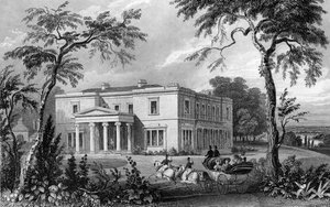 Stisted Hall, niedaleko Braintree, Essex, grawerowane przez Johna Carr Armytage, 1832 autorstwa William Henry Bartlett