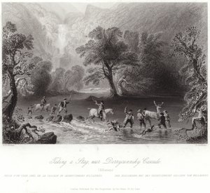 Jeleń w pobliżu Derrycunnihy autorstwa William Henry Bartlett