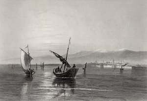 Bałkany, Bułgaria, z okolic Widden, rycina J. Godfrey autorstwa William Henry Bartlett