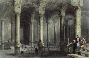 Cysterna Bin-Veber-Direg, czyli Tysiąc i Jeden, Stambuł, rytowana przez J. Cartera, ok. 1850 (akwatinta) autorstwa William Henry Bartlett