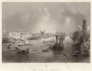 Port w Londynie autorstwa William Henry Bartlett