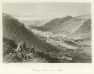 Dolina Sichem i Nablus, Palestyna autorstwa William Henry Bartlett