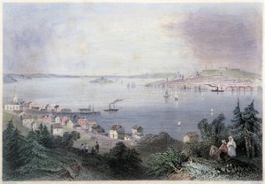 Widok Halifax - w „”Kanadyjska sceneria ilustrowana” Williama Henry