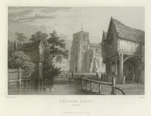 Opactwo Waltham, Essex autorstwa William Henry Bartlett