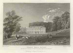 Weald Hall, Essex, siedziba CT Tower, Esquire autorstwa William Henry Bartlett