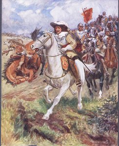 Nasi kirasjerzy rzucili się na szeregi najdokładniejszych, ilustracja z "Ballady o sławnych walkach", ok. 1900 r.