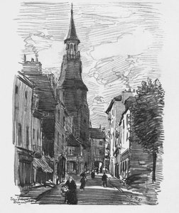Wieża zegarowa, Dinan, ok. 1907 r.