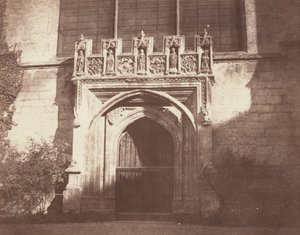 Antyczne drzwi, Magdalen College, Oksford autorstwa William Henry Fox Talbot