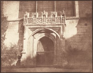 Starożytne drzwi w Magdalen College w Oksfordzie, kwiecień 1843 r. (zdjęcie) autorstwa William Henry Fox Talbot
