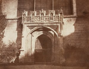 Starożytne drzwi, Magdalen College, Oksford autorstwa William Henry Fox Talbot