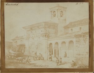 Zmniejszona kopia ryciny kościoła mauretańskiego autorstwa William Henry Fox Talbot