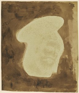 [Głowa Chrystusa z obrazu na szkle]. autorstwa William Henry Fox Talbot