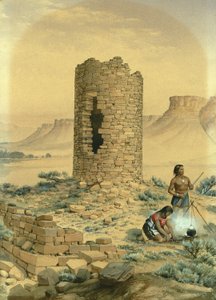 Starożytna kamienna okrągła wieża, 1875 r.