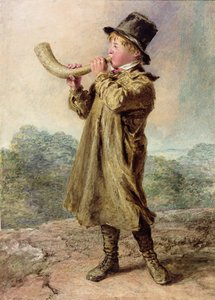 Krowa, chłopiec autorstwa William Henry Hunt