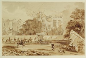 Hardwick Old Hall (akwarela na papierze) autorstwa William Henry Hunt