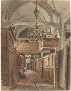 Wnętrze kościoła Bushey autorstwa William Henry Hunt