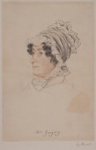 Pani Hannah Gregory (czerwono-szara kreda na papierze) autorstwa William Henry Hunt
