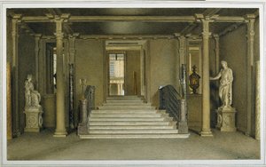 Północny hol wejściowy w Chatsworth House (akwarela na papierze) autorstwa William Henry Hunt