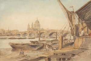 Katedra św. Pawła i most Blackfriars autorstwa William Henry Hunt