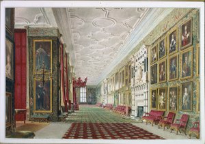 Długa Galeria, Hardwick autorstwa William Henry Hunt