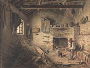 Śniadanie drwala Posiłek zbieracza gałązek, ok. 1832-34 . autorstwa William Henry Hunt