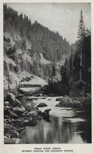 Kaniony Kolorado: kanon rzeki Eagle, między Leadville a Glenwood Springs (zdjęcie czarno-białe) autorstwa William Henry Jackson