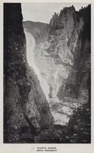 Kaniony Kolorado: Platte Canon, powyżej Deansbury (zdjęcie czarno-białe) autorstwa William Henry Jackson