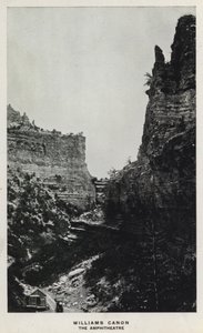 Kaniony Kolorado: Williams Canon, Amfiteatr (zdjęcie czarno-białe) autorstwa William Henry Jackson