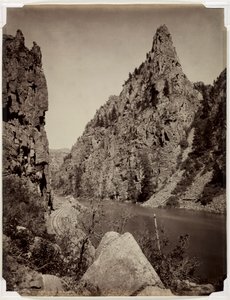 Igła Currecanti, Czarny Kanon Gunnison, przed 1880 r. autorstwa William Henry Jackson