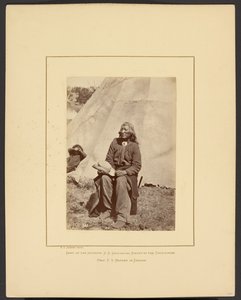 [Washakie lub Biegnący Bawół, Shoshone, Góry Wind River, Wyoming]. autorstwa William Henry Jackson