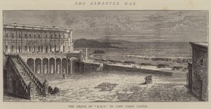 Wojna Ashantee, grób L E L w zamku Cape Coast autorstwa William Henry James Boot