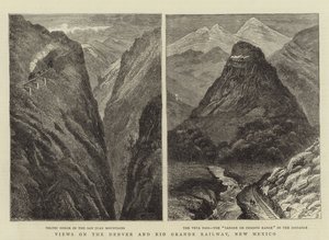 Widoki na kolej Denver i Rio Grande w Nowym Meksyku autorstwa William Henry James Boot