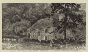 Miejsce pochówku Williama Penna, dom spotkań i cmentarz Jordans, Ruscombe, Berkshire autorstwa William Henry James Boot