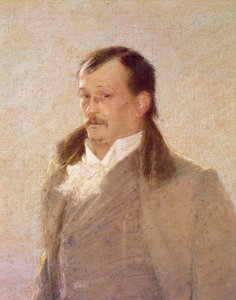 Portret Georges Courteline (olej na płótnie0 (detal 418481) autorstwa William Henry Lake Price