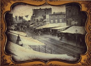 Chatham Square, Nowy Jork, ok. 1853 autorstwa William Henry Lewis