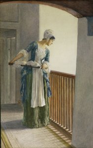 Praczka, ok. 1920 r. autorstwa William Henry Margetson