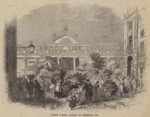Targ w Covent Garden w Wigilię autorstwa William Henry Pike