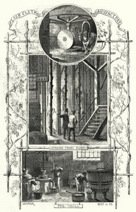 Produkcja tkanin podłogowych (grawerowanie) autorstwa William Henry Pike