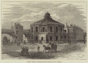 Surrey Chapel, Blackfriars-Road, kaplica Rowland Hill autorstwa William Henry Pike