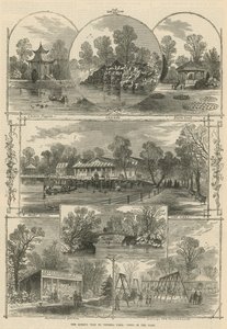 Wizyta królowej w Victoria Park: widoki w parku (rycina) autorstwa William Henry Prior