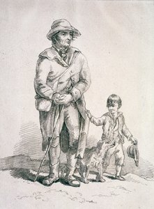 Wieśniak z psem i chłopcem, Postacie Prowincjonalne, 1813 autorstwa William Henry Pyne