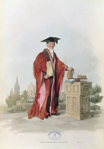 Doctor of Civil Law at Oxford University z "Costume of Great Britain", 1805 (druk) autorstwa William Henry Pyne