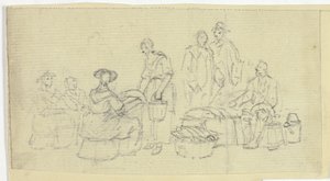 Scena targu rybnego autorstwa William Henry Pyne