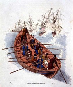 Łodzie ratunkowe z „Kostium Wielkiej Brytanii”, wydanego przez Williama Millera autorstwa William Henry Pyne