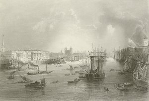 Port w Londynie autorstwa William Henry after Bartlett