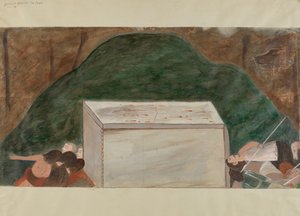 Stacja Drogi Krzyżowej nr 14: Jezus złożony do grobu, ok. godz. 1936.