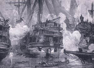 Bitwa pod Navarino AD 1828 (lito)