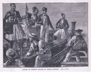 Aresztowanie brytyjskich marynarzy przez greckich żołnierzy AD 1850