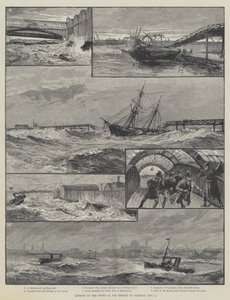 Skutki burzy w Mersey we wtorek, 1 listopada autorstwa William Heysham Overend
