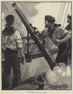 Wystrzeliwanie rakiet na pokładzie HMS Monarch